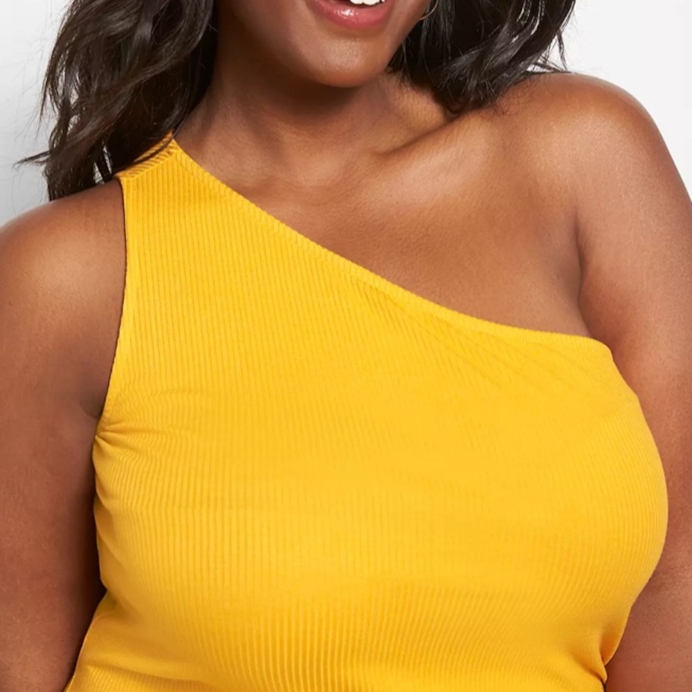 Sleeveless One Shoulder Side Ruched - Picture 3 of 5